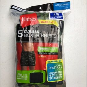 Hanes Comfort Boxer Briefs Camo 5-Pack Underwear